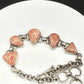 Natural Rhodochrosite Sterling Silver Bracelet | Pink Link Bracelet