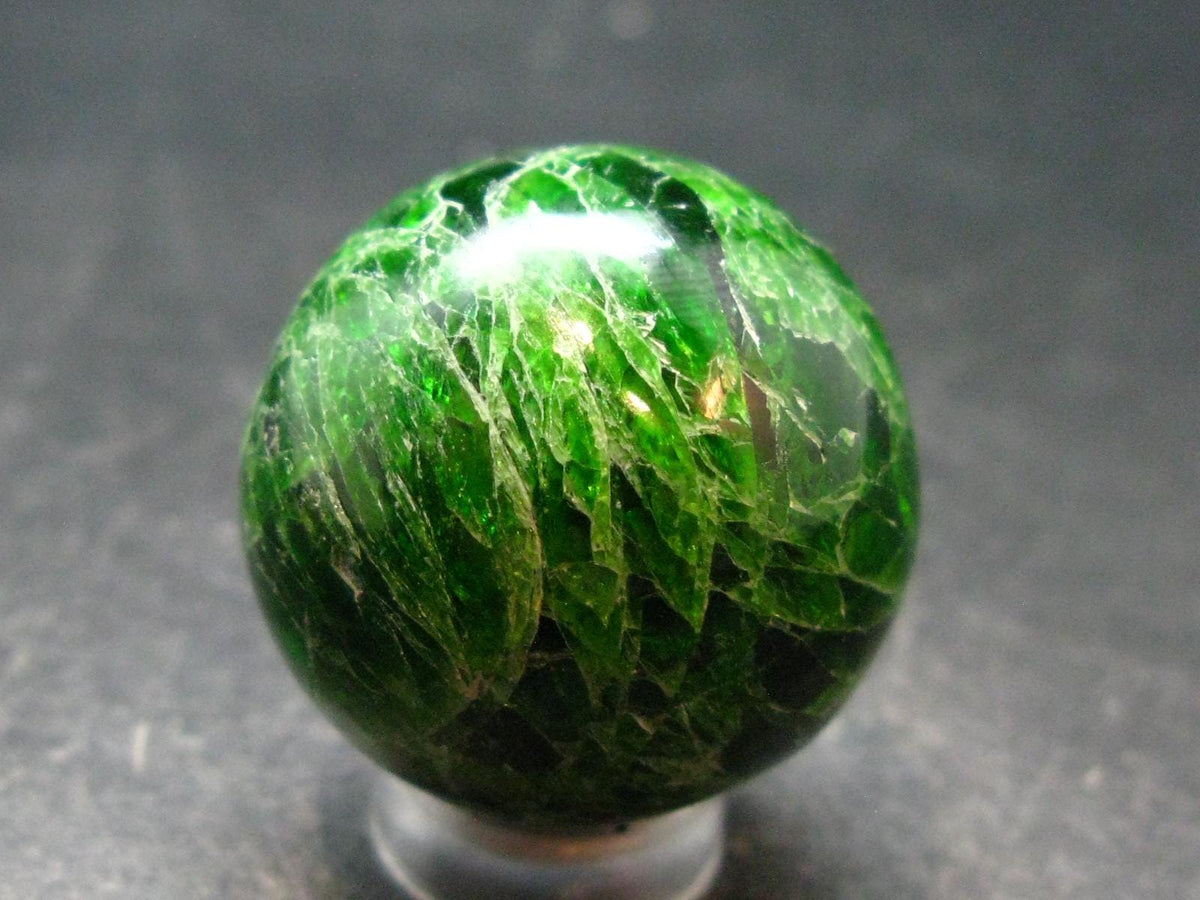 Gem Chrome Diopside Ball Sphere From Russia - 1.1"- 36.74 Grams