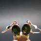 Moldavite Tektite Silver Earrings from Czech Republic - 1.95 Grams
