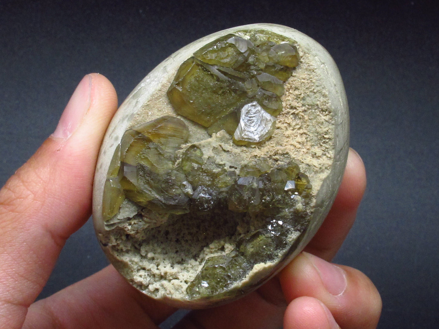 Rare Demantoid Garnet cluster Egg from Madagascar - 2.4"
