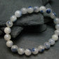 Dumortierite In Quartz Genuine Bracelet ~ 7 Inches ~ 8mm Round Beads