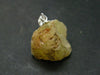 Large Natural Agni Gold Danburite Sterling Silver Pendant from Tanzania - 1.1" - 5.12 Grams