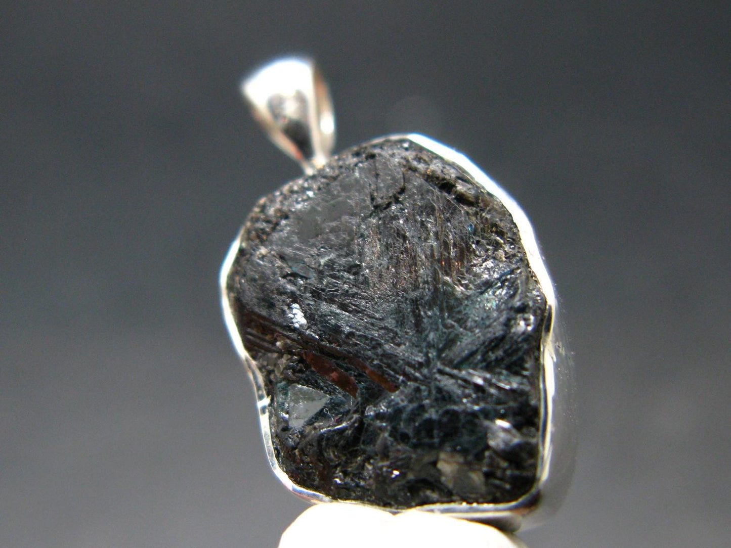 Alexandrite Chrysoberyl Crystal Silver Pendant From Brazil - 0.9" - 2.73 Grams