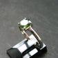 Moldavite Tektite Silver Ring from Czech Republic - Size 8 - 1.78 Grams