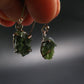 Moldavite Tektite Silver Earrings from Czech Republic - 2.6 Grams