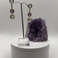 Amethyst & Green Amethyst/ Prasiolite Earrings – Double Gem Drop in Gold Plated Design - Weight 8.79 Grams