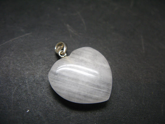Very Rare SS Cryolite Heart Pendant From Greenland - 1.0" - 4.24 Grams