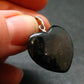 Silver Nuumite Nuummite Heart Pendant From Greenland - 1.0" - 3.77 Grams