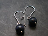 Rare Black Opal Silver |Earrings From Australia - 1.0" - 2.06 Grams