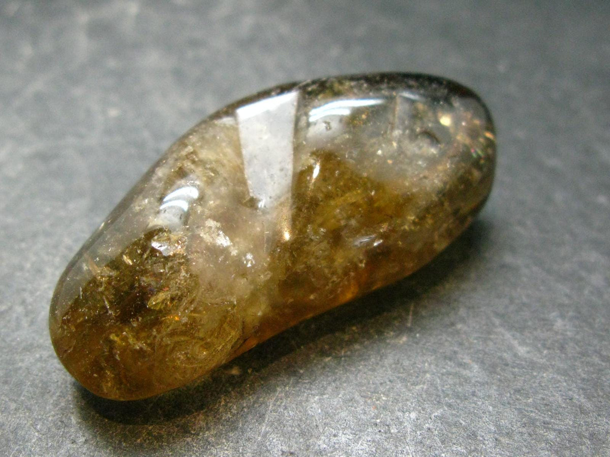 Nice Untreated Unheated Citrine Tumbled Stone from Zambia - 20.34 Grams - 1.8"