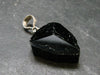 Black Tourmaline Schorl Silver Pendant From Brazil - 1.4" - 7.44 Grams