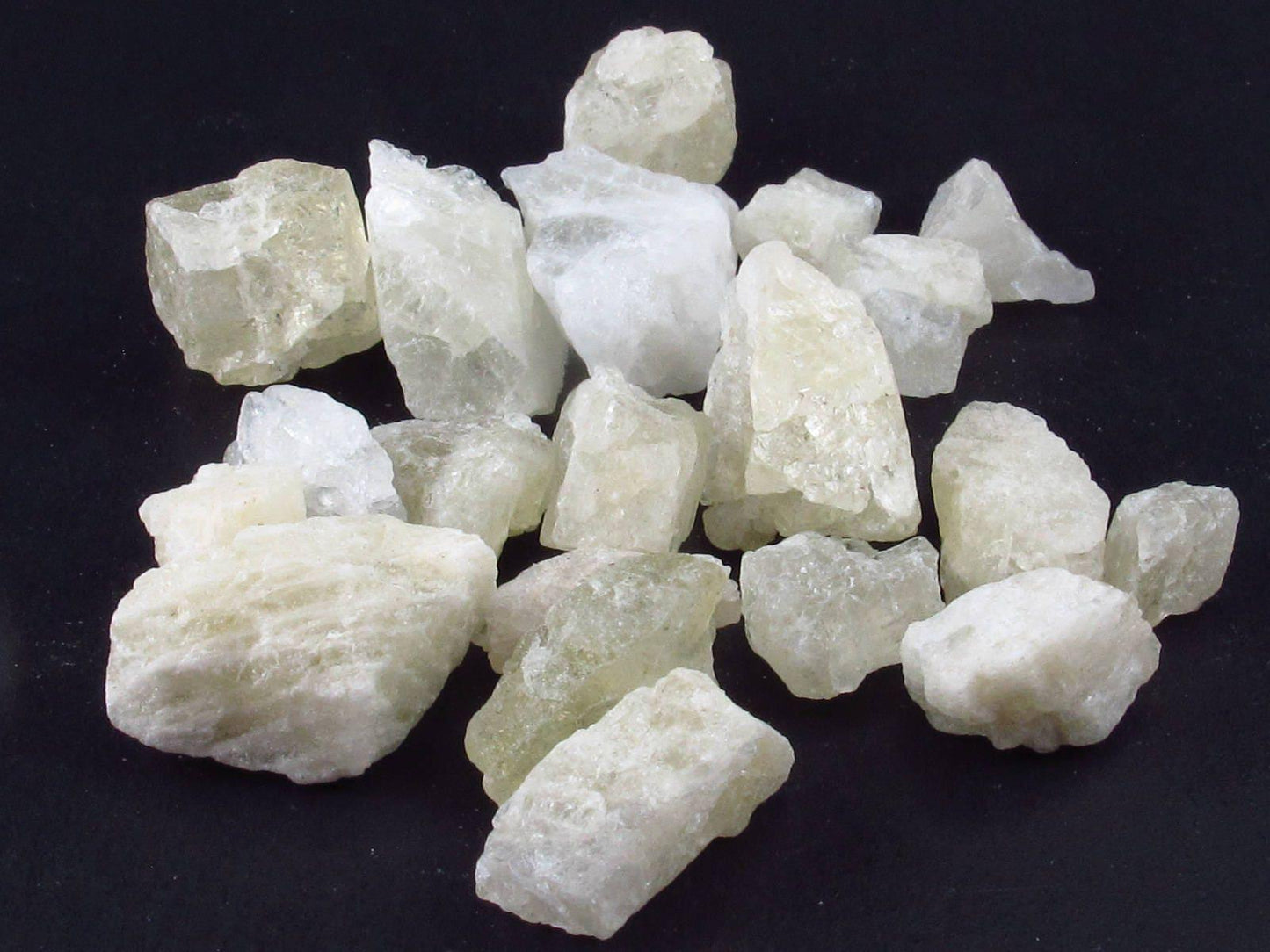 Rare Lot of 20 Golden Amblygonite Crystals from Brazil