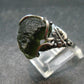 Moldavite Tektite Silver Ring from Czech Republic - 8.5 Size - 6.33 Grams