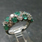 Emerald Faceted Silver Ring from Colombia - 4.92 Grams Total - Size 7