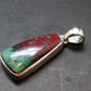 Crimson Cuprite w/ Chrysocola Silver Pendant from Mexico - 1.4" - 5.29 Grams