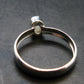 Gray Herderite Silver Ring from Africa - Size 7 - 1.67 Grams