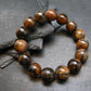 Andalusite Chiastolite Genuine Bracelet ~ 7 Inches ~ 14mm Round Beads