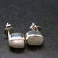 Natrolite Stud Earrings Sterling Silver From Tanzania - 1.36 Grams
