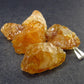 Set of 5 Golden Healer Quartz Crystal Pendants From Brazil