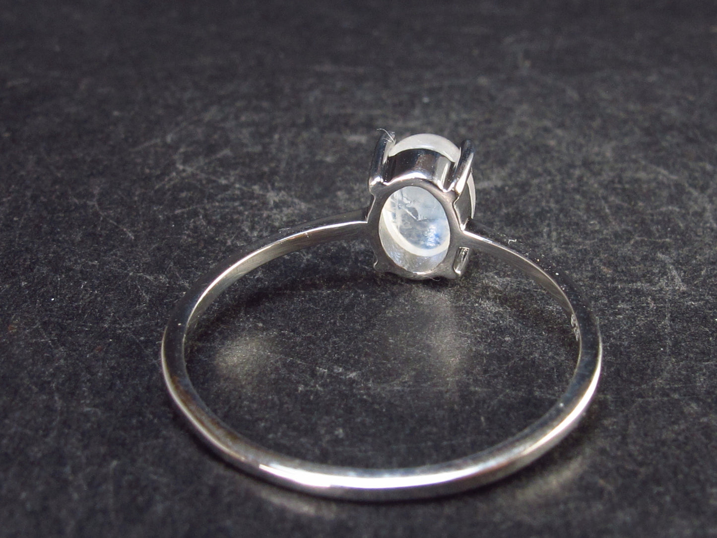 Natural Glow From Inside Moonstone 925 Silver Ring - 1.6 - Size 10.25