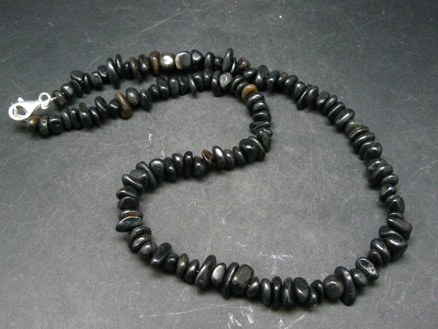 Rare ISUA Stone Necklace Beads from Greenland - 18" - 8mm Tumbled Beads