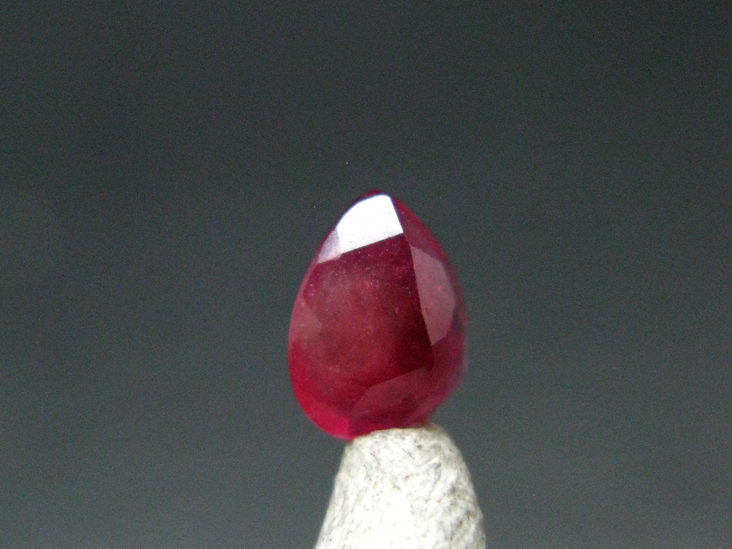 Beautiful Rare Gem Bixbite Red Beryl Emerald Cut Stone From Utah USA - 0.46 Carats - 6.2x4.6mm