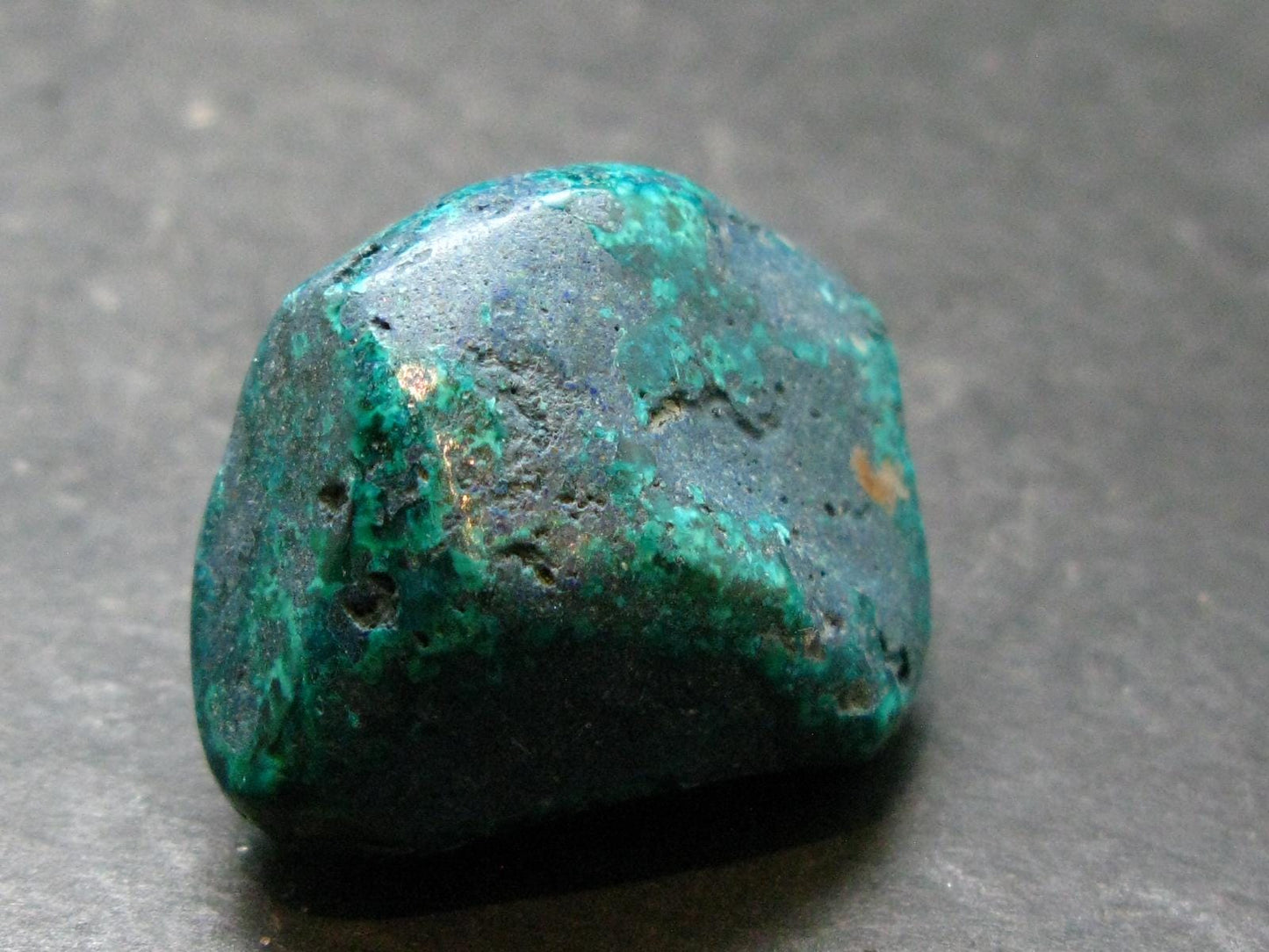 Very Nice Tumbled Dioptase Stone from Congo - 1.2" - 24.15 Grams