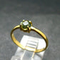 Moldavite Gold Plated Silver Facetted Ring - Size 8.25 - 1.81 Grams