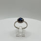 Blue Sapphire Ring | Genuine Sapphire Solitaire | Sterling Silver Gemstone Jewelry | September Birthstone - Size 8.5