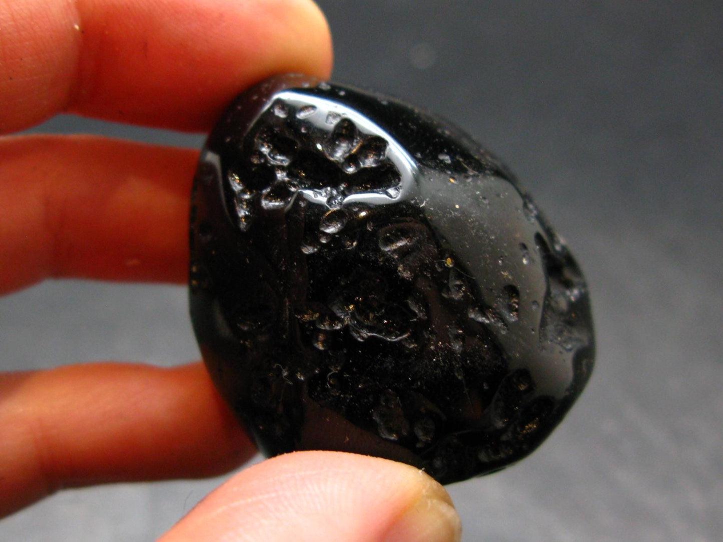 Rare Large Black Tibetan Tektite Raw Piece from Tibet - 1.4" - 39.42 Grams