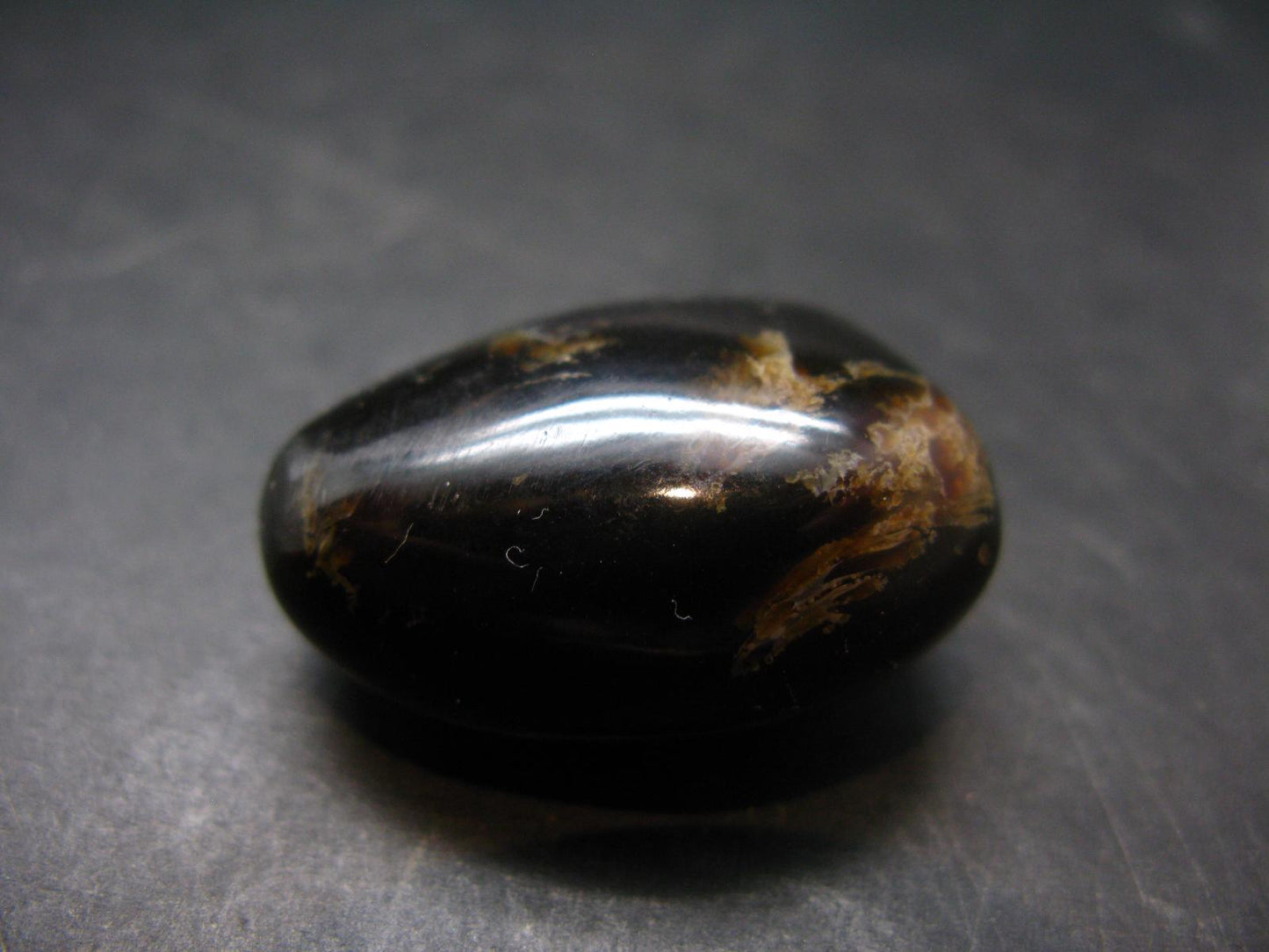 Rare Large Blue Amber Tumbled Piece Fluorescent From Indonesia - 1.2" - 6.92 Grams