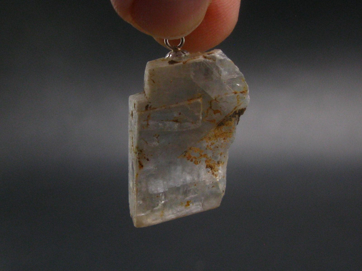 Rare White Barite Pendant From Morocco - 1.3" - 10.67 Grams