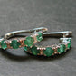 Gem Emerald Faceted Silver Earrings From Colombia - 5.95 Grams Total