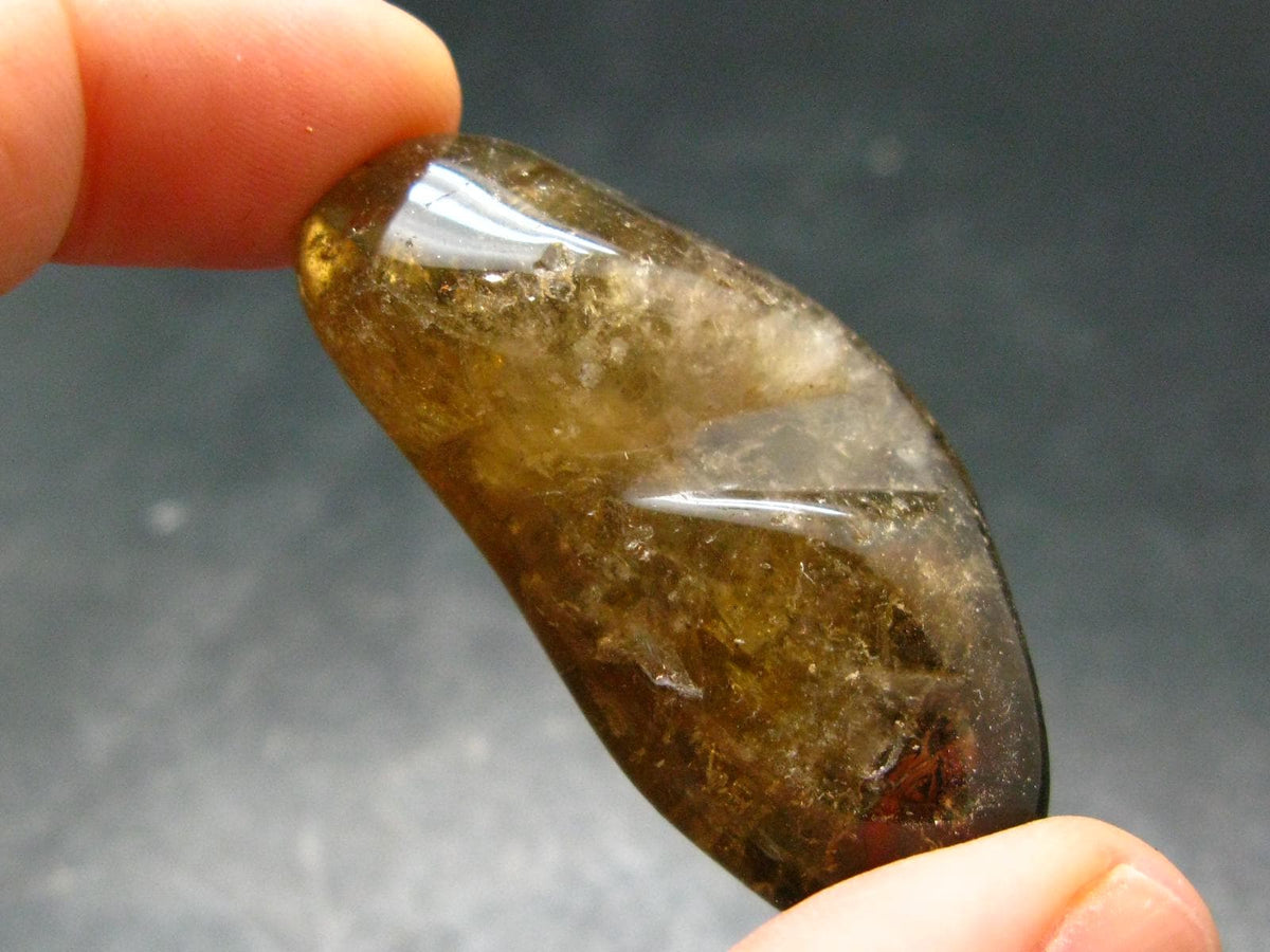 Nice Untreated Unheated Citrine Tumbled Stone from Zambia - 20.34 Grams - 1.8"