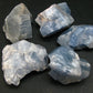 Lot of 5 Natural Blue Rough Calcite from Mexico