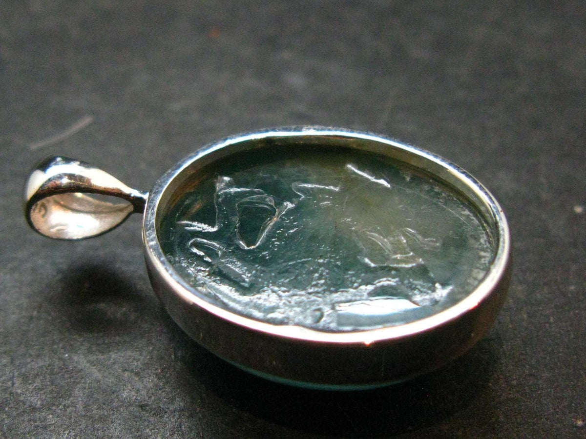 Extremely Rare Grandidierite Silver Pendant From Madagascar - 1.2" - 5.10 Grams