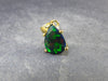 Rare Black Opal Gold Plated Silver Pendant from Australia 0.7" - 1.23 Grams