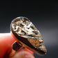 Large Raw Pyrite Silver Ring From Peru - 5.64 Grams - Size 8