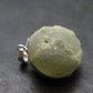 Complete Prehnite Sterling Silver Pendant from Mali - 0.9" - 6.47 Grams