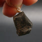 Meteor Splash Glass!! Fabulous Asymmetrical Rare Darwin Glass Tektite Pleistocene Silver Pendant From Australia - 0.9" - 2.20 Grams