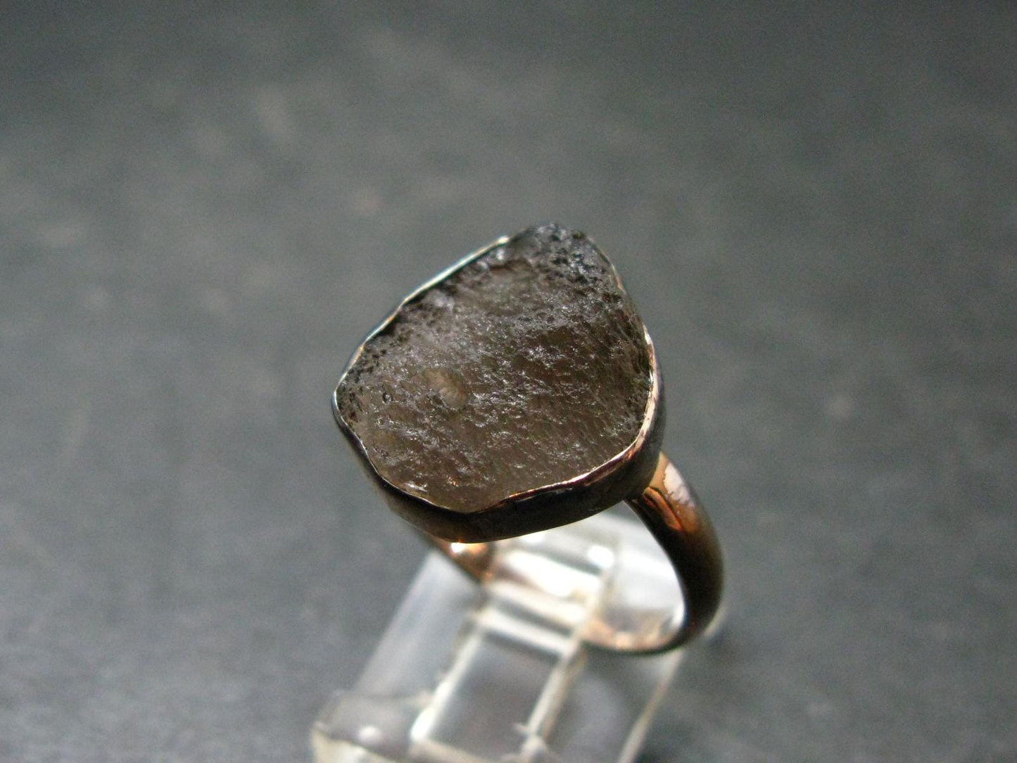 Rare Saffordite Cintamani Pseudotektite Ring from Arizona USA - 4.0 Grams, Size 10