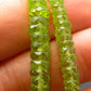 Gem Olivine Peridot Rondelle Beads Necklace From Pakistan - 17"
