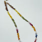 Rainbow Sapphire Beaded Necklace: Healing Crystal Jewelry, September Birthstone