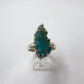 Grandidierite Ring Raw Blue Green Gemstone Silver Ring Natural Crystal Statement Jewelry Gift