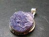 Purple Grape Agate Cluster Silver Pendant From Indonesia - 1.4" - 10.0 Grams