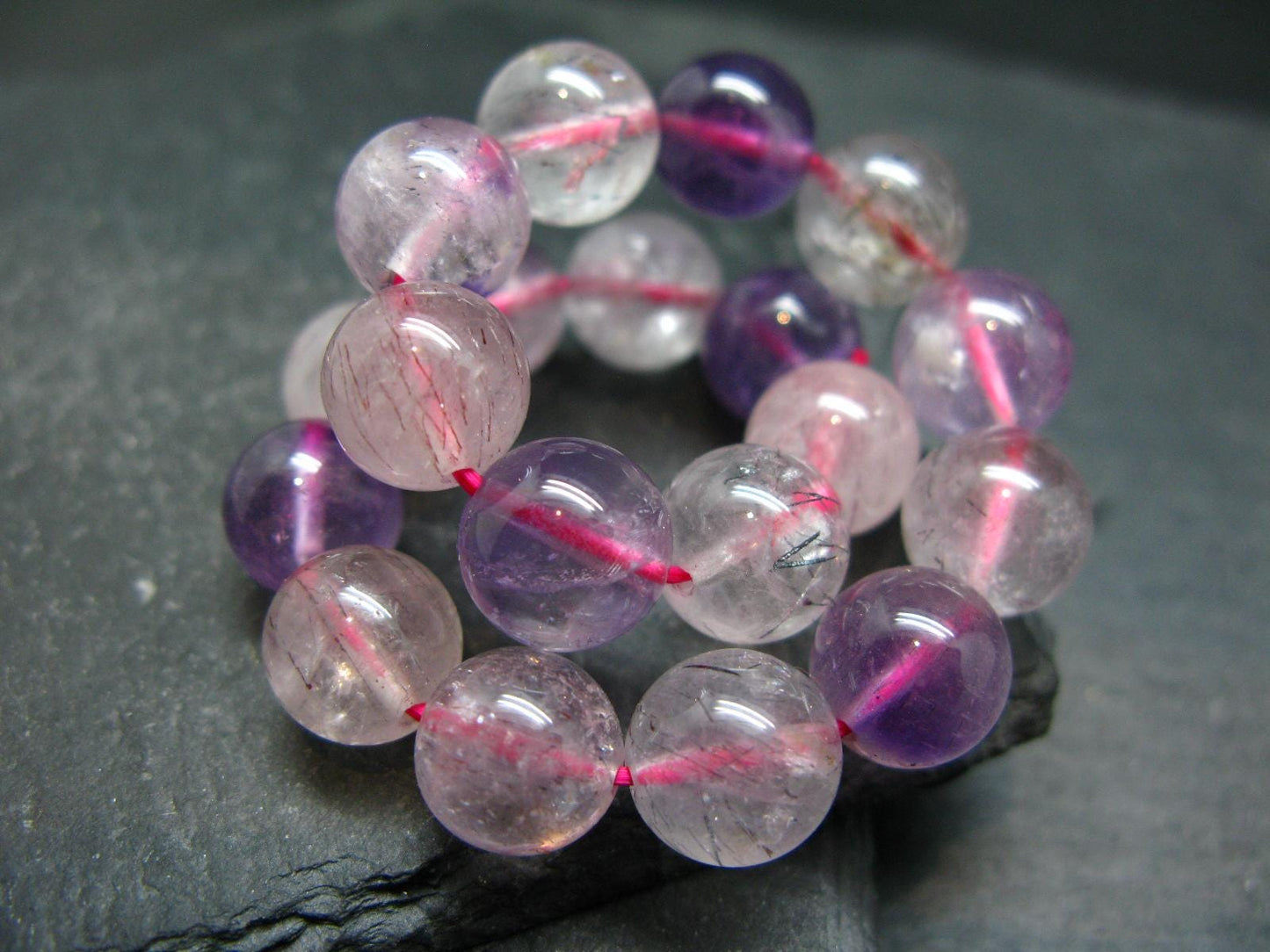 Super 7 Genuine Bracelet ~ 7 Inches ~ 10mm Round Beads