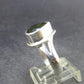 Moldavite Tektite Facetted Silver Ring from Czech Republic - Size 7.25 - 5.93 Grams