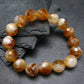 Citrine Genuine Bracelet ~ 7 Inches ~ 12mm Facetted Beads