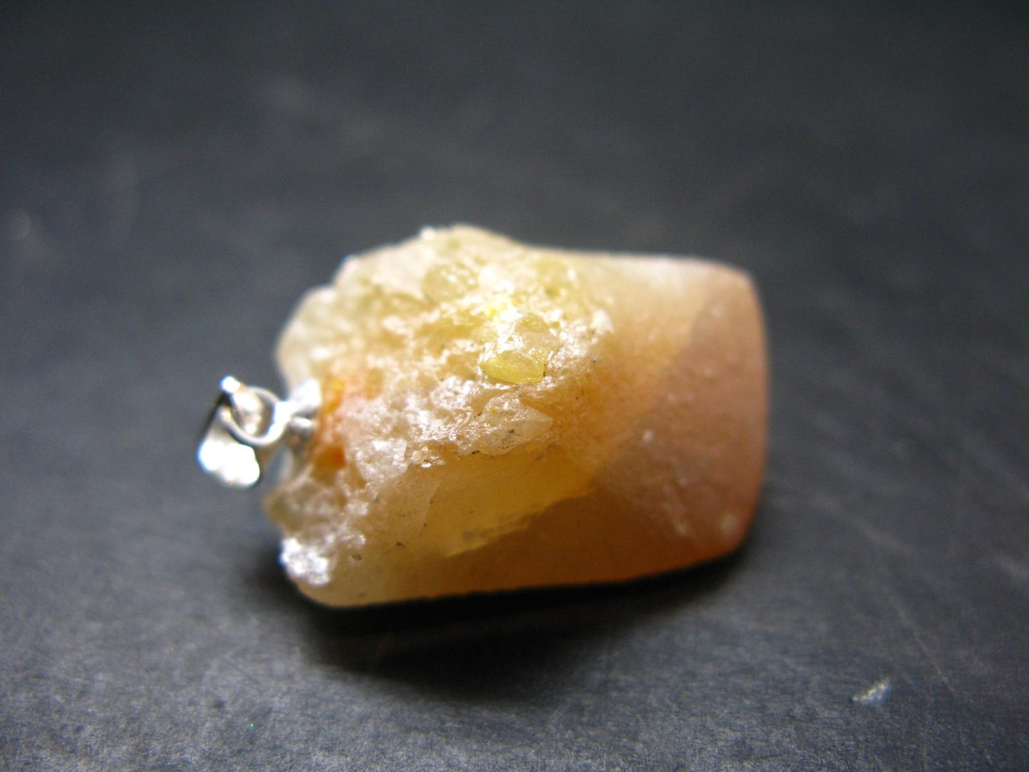 Wulfenite Crystal Silver Pendant From Arizona, USA - 1.1" - 17.15 Grams