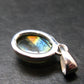 Labradorite Pendant In 925 Sterling Silver From Madagascar - 0.9'' - 2.91 Grams